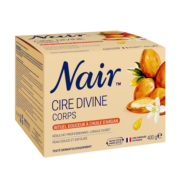 Cire dépilatoire Divine rituel douceur NAIR, pot de 400g