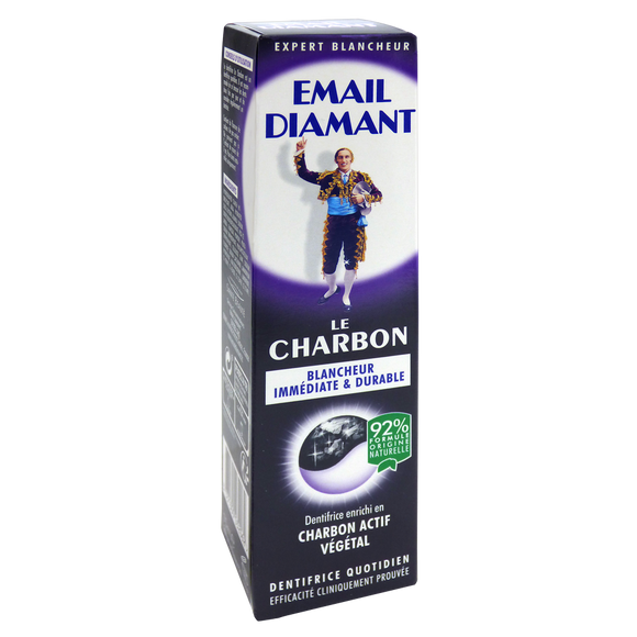 Dentifrice le charbon blancheur immédiate et durable EMAIL DIAMANT, tube de 75ml
