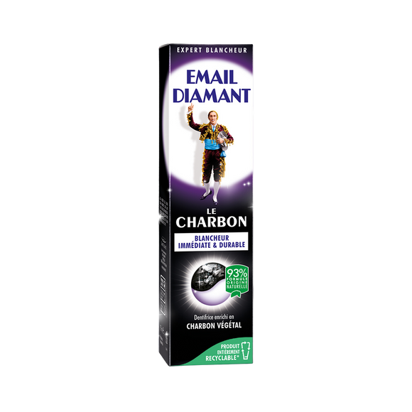 Dentifrice le charbon blancheur immédiate et durable EMAIL DIAMANT, tube de 75ml
