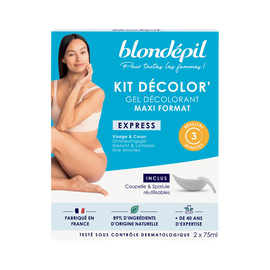 Gel décolorant visage et corps BLONDEPIL, 2x75ml soit 150ml