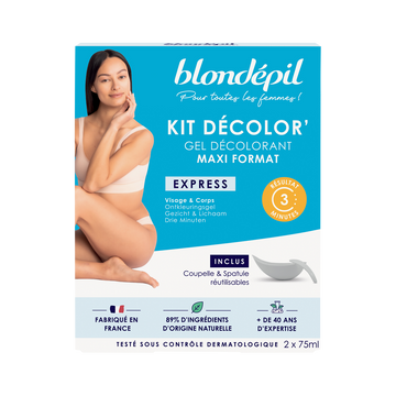 Gel décolorant visage et corps BLONDEPIL, 2x75ml soit 150ml