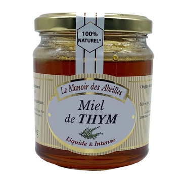 Miel de thym LE MANOIR DES ABEILLES, pot de 350g