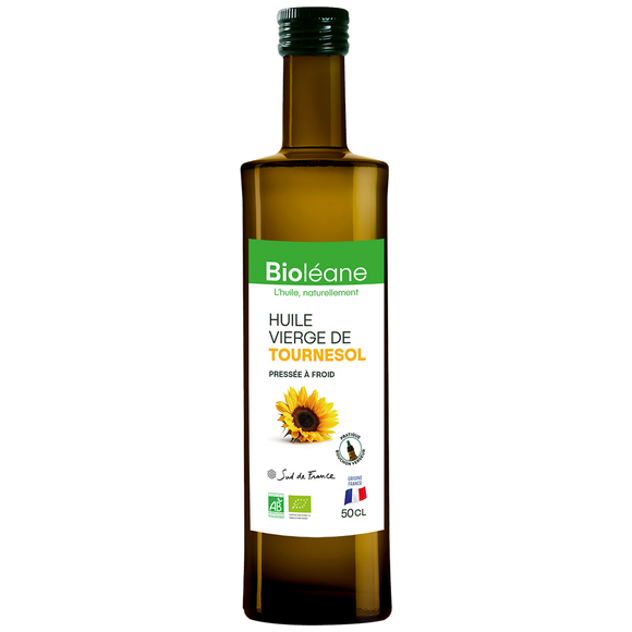 Huile tournesol Bio or BIOLEANE, Bouteille 50cL