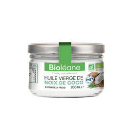 Huile vierge de noix de coco bio BIOLEANE, pot de 200ml