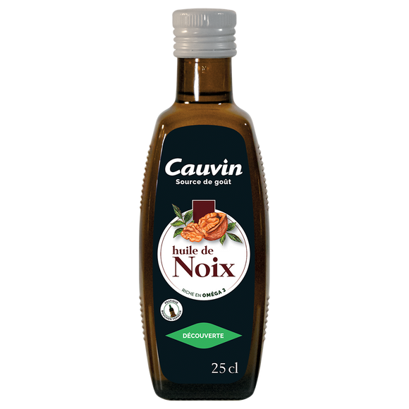 Huile de noix CAUVIN, bouteille de 25cl
