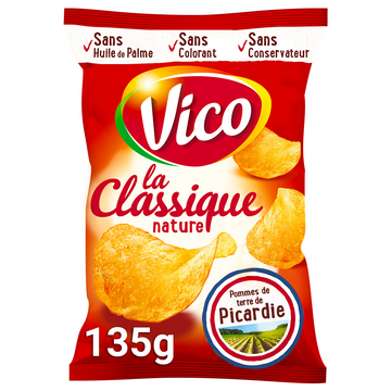 Chips classique salée VICO, sachet de 135g