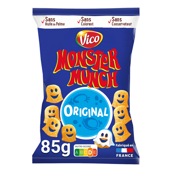 Biscuits apéritifs salés MONSTER MUNCH, sachet de 85g