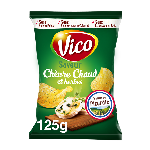 Chips classique chèvre chaud & herbes VICO 125G