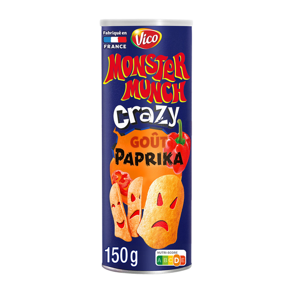 Chips tuiles apéritif goût paprika MONSTER MUNCH CRAZY 150g