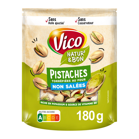 Natur'& bon pistaches grillées non salées VICO 180g