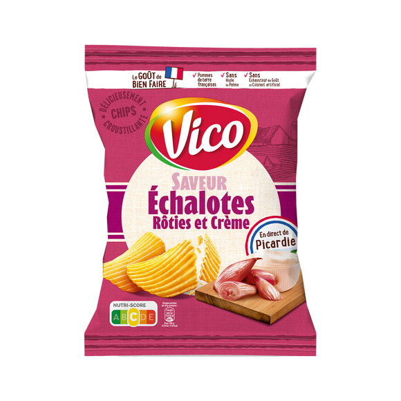 Chips saveur échalotes roties et crême VICO 120g
