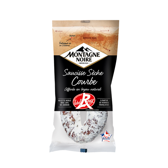 Saucisse courbe sèche pli Label Rouge MONTAGNE NOIRE, 225g
