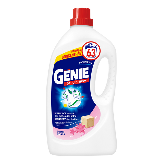 Lessive liquide GENIE Lotus Roses 2,52L