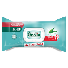 Lingettes multi-surface CAROLIN Resist+ antibactériennes Eucalyptusx80