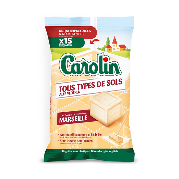 Lingette sol CAROLIN Savon de Marseille X15