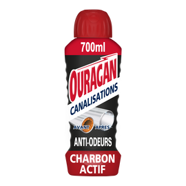 Gel canalisations charbon actif OURAGAN , flacon de 700ml