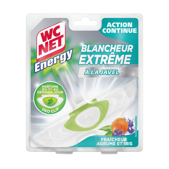 Bloc wc blancheur extreme à la javel fraicheur agrmumes iris 38g