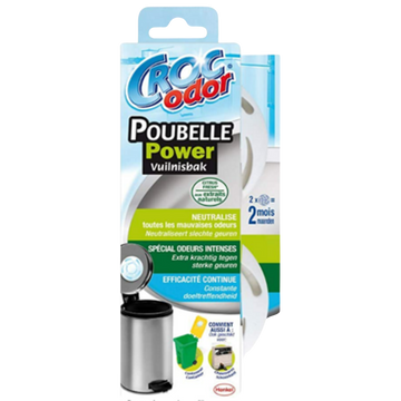 Désodorisant pour poubelle Power CROCODOR, x2