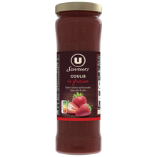 U SAVEURS Coulis de fraises pot de 220g