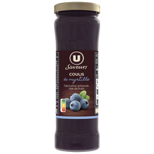U SAVEURS Coulis de myrtilles pot de 220g