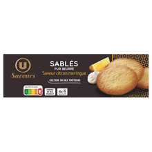 U SAVEURS Biscuits Sablés saveur citron meringué , 120g
