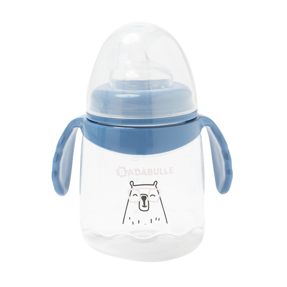 Tasse a poignees anti goutte a bec souple BADABULLE