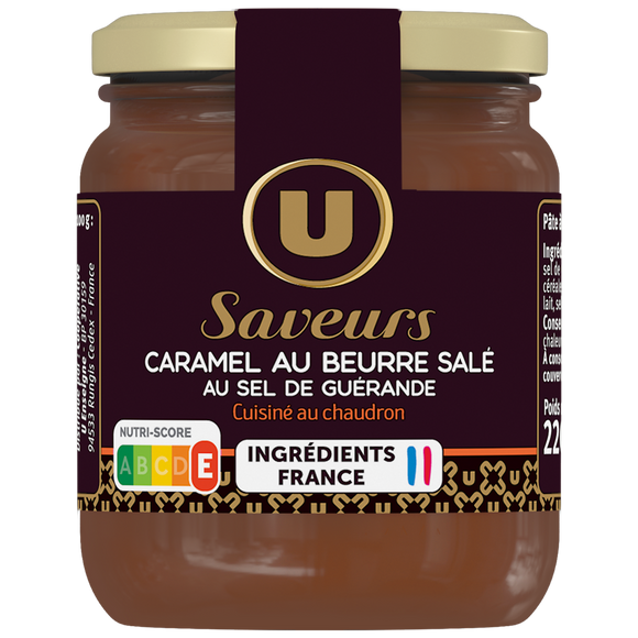 U SAVEURS Caramel au beurre salé au sel de Guérande , 220g