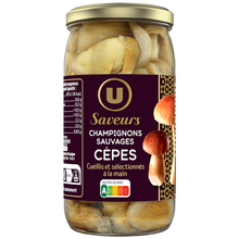 U SAVEURS Cèpes champignons sauvages - Bocal de 185g net égoutté