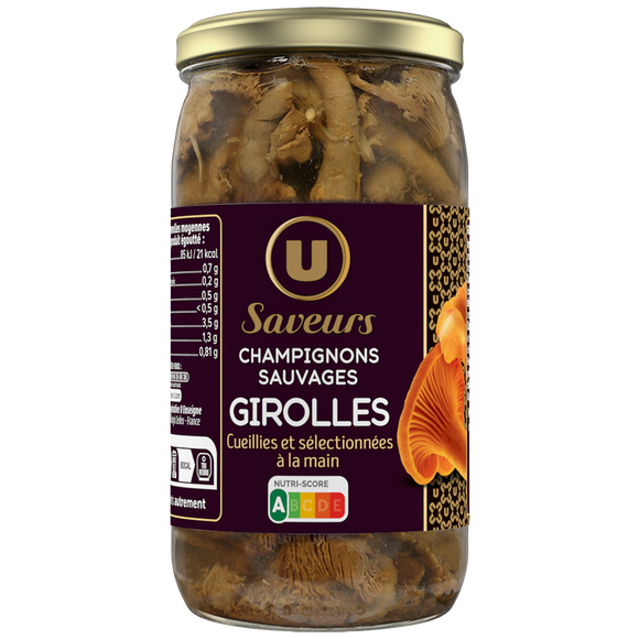 U SAVEURS Girolles champignons sauvages - Bocal de 185g net égoutté