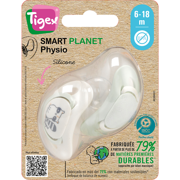 Sucettes x2 smart planet silicone 6-18m TIGEX