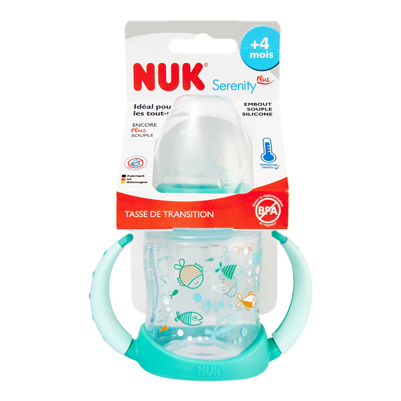 Tasse de transition poignees serenity+ 150ml embout silicone NUK