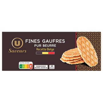 U SAVEURS Fines gaufres pur beurre  100g