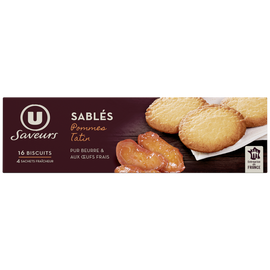 U SAVEURS Biscuits Sablés pommes tatin 120g