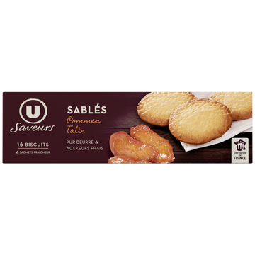 U SAVEURS Biscuits Sablés pommes tatin 120g