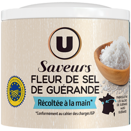 U SAVEURS Fleur de sel de Guérande  boite de 125g