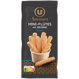 U SAVEURS Mini flûte droite sésame  boîte de 100g