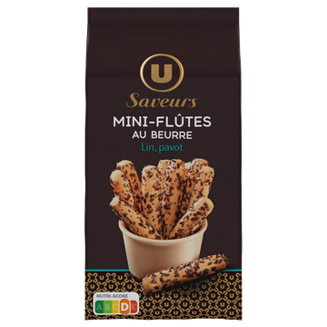 U SAVEURS Mini flûte de pavot et lin  sachet de 100g