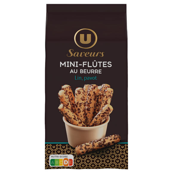U SAVEURS Mini flûte de pavot et lin  sachet de 100g