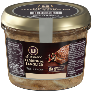 U SAVEURS Terrine de sanglier aux 5 baies  180g