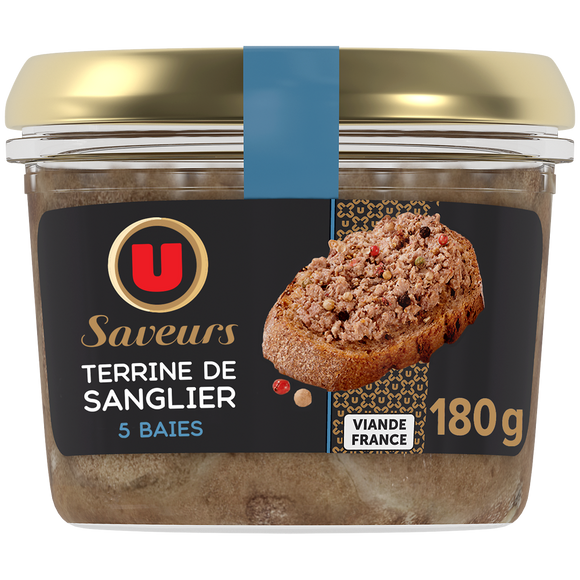 U SAVEURS Terrine de sanglier aux 5 baies 180g