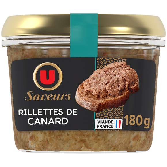 U SAVEURS Rillettes de canard 180g