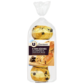 U SAVEURS Mini gâches aux carreaux de chocolat Belge  360g