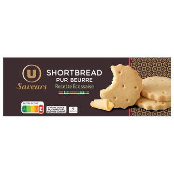 U SAVEURS Gâteaux Shortbread pur beurre , 150g