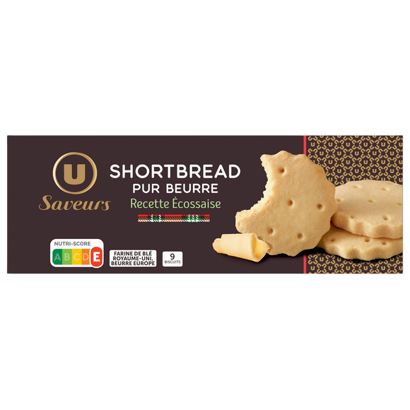 U SAVEURS Gâteaux Shortbread pur beurre , 150g