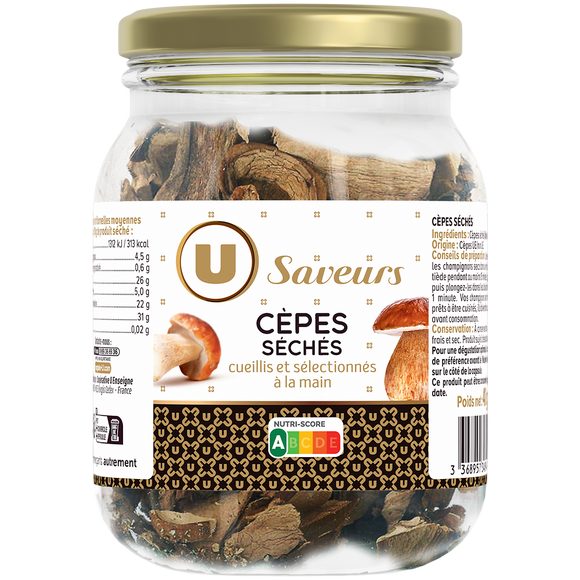 U SAVEURS Cèpes séchés - Pot 40g