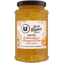 U DE NOS REGIONS Confiture de clémentine et d'orange récoltées en Corse pot de 315g