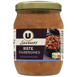 U SAVEURS Légumes cuisinés Riste d'aubergines - Bocal 520g