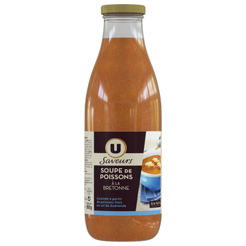 U SAVEURS Soupe de poissons à la bretonne , bocal de 1 litre