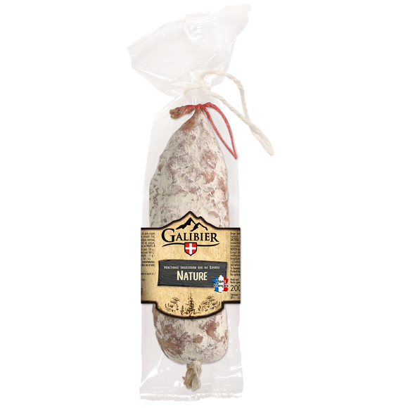 Véritable saucisson sec de Savoie nature, GALIBIER, 200g