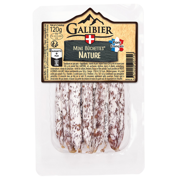Mini bûchettes nature, GALIBIER, 120g